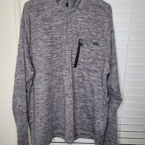 Chaps Golf Mens 1/4 Zip Pullover Gray Heather XXL Polyester NEW Comfort easycare - Picture 1 of 5